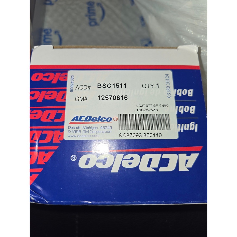 ACDelco Ignition‎ Coil Bobine Bobina de ignición 12V BSC1511 GM 12570616